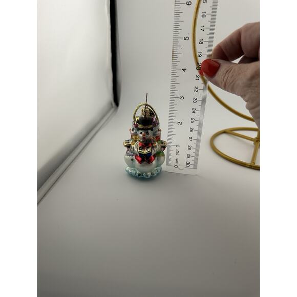 Christopher Radko "Singing in Winter Wonderland' Snowmen Ornament 3" Mid 2000s - Picture 6 of 7